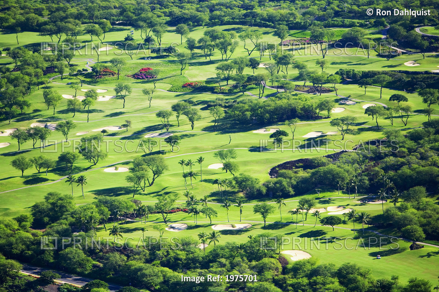 USA, Hawaii, Maui, Aerial Of Wailea Gold And Emerald Golf Courses; Wailea