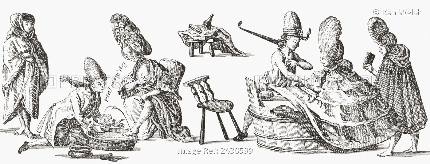 Bloodletting In The 18th Century. From Illustrierte Sittengeschichte Vom ...