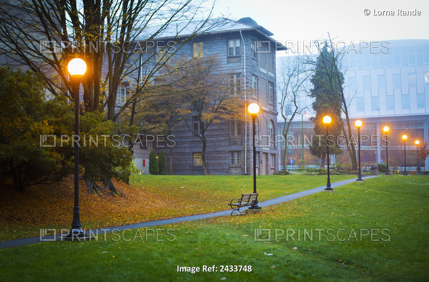 Early Fall Morning On Grounds Of Vancouver General Hospital; Vancouver, British ...