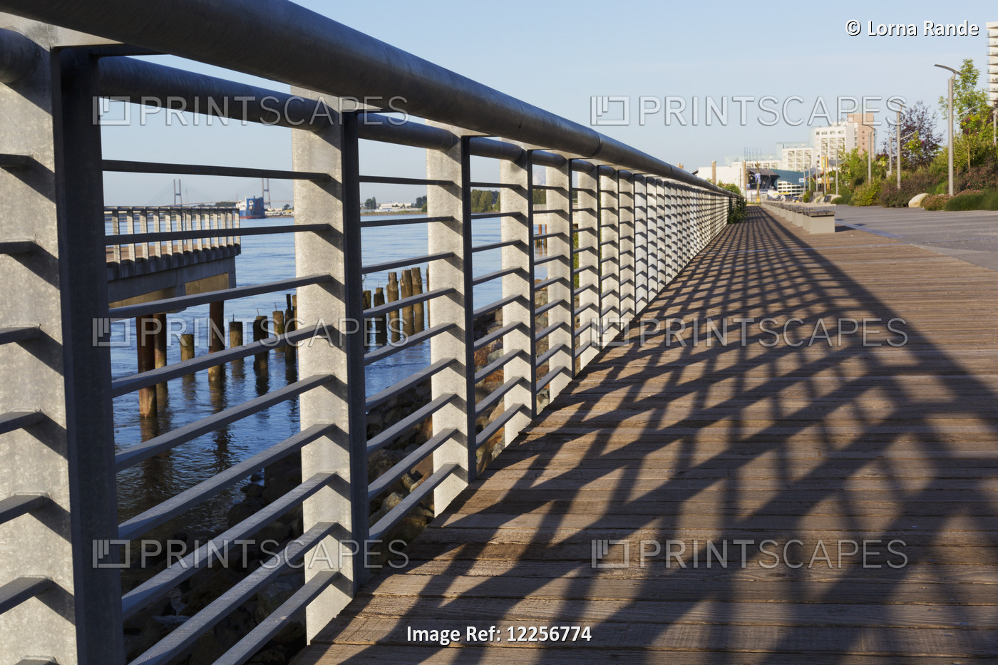 Boardwalk Along The Fraser River; New Westminster, British Columbia, Canada