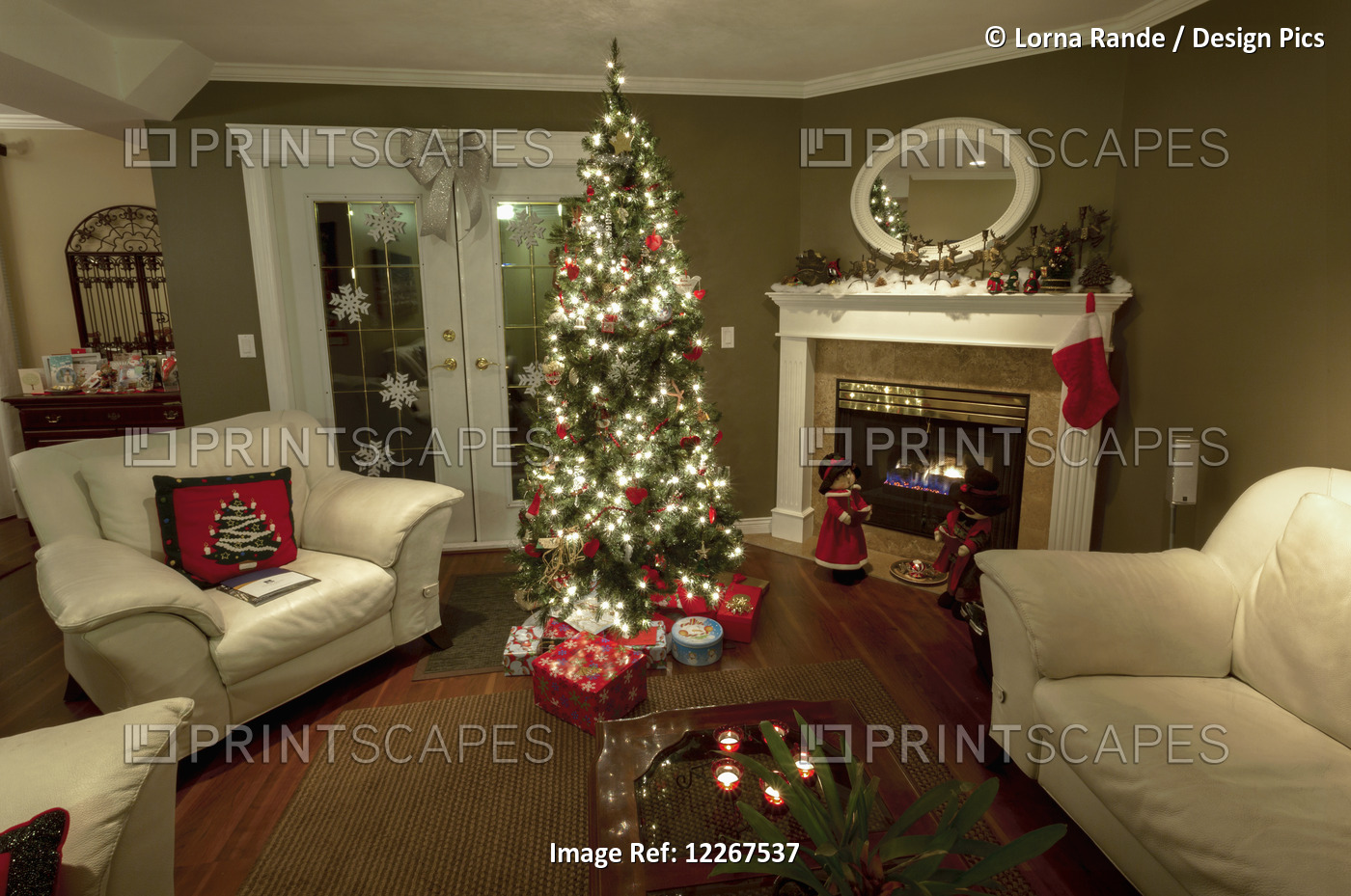 A Home Decorated For Christmas; Surrey, British Columbia, Canada