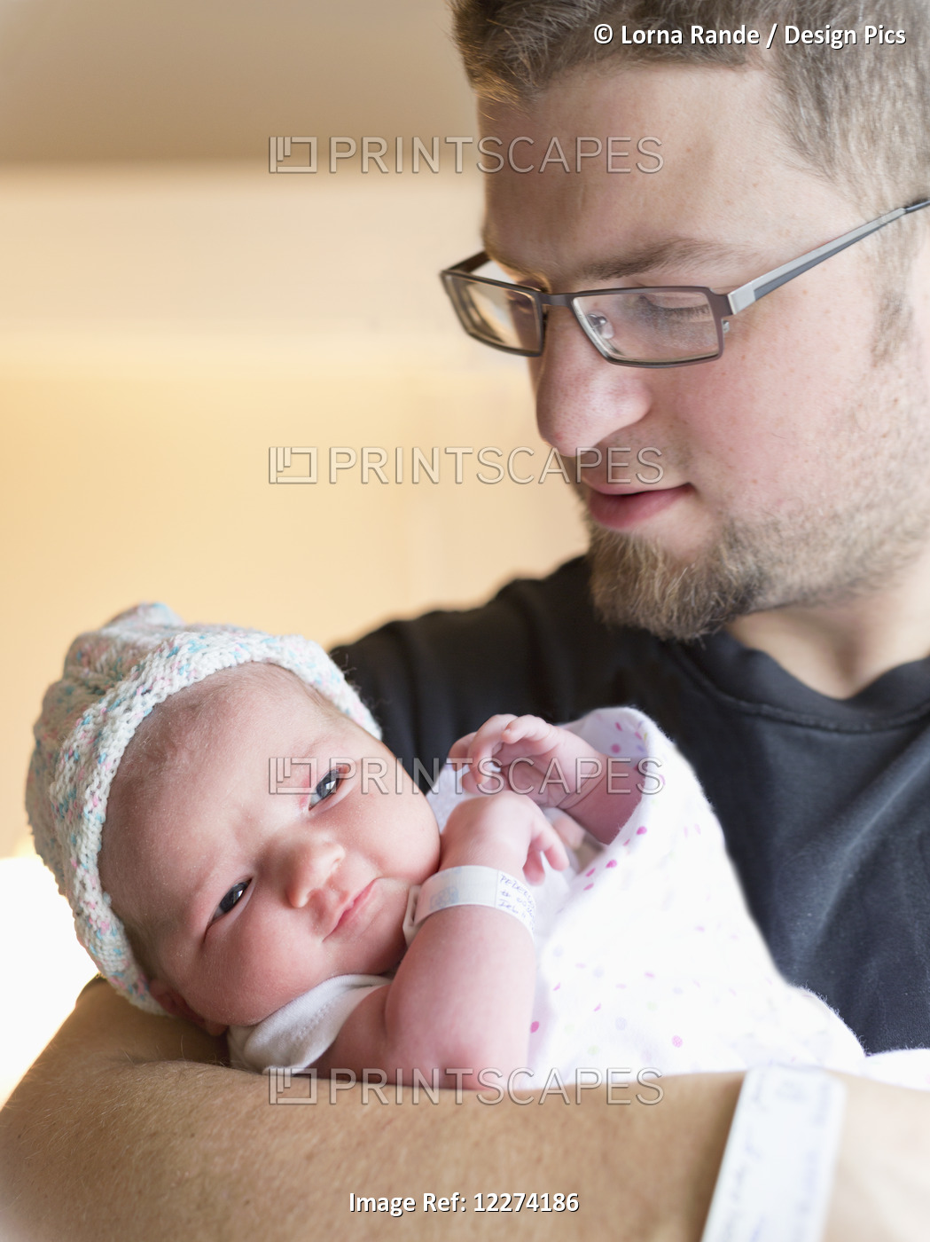 A Father With His Newborn Daughter; Chilliwack, British Columbia, Canada