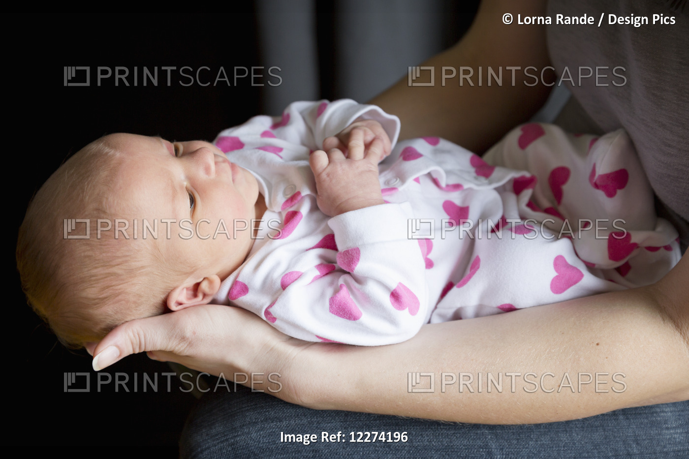 A Mother Holds Her Newborn Baby Daughter; Chilliwack, British Columbia, Canada