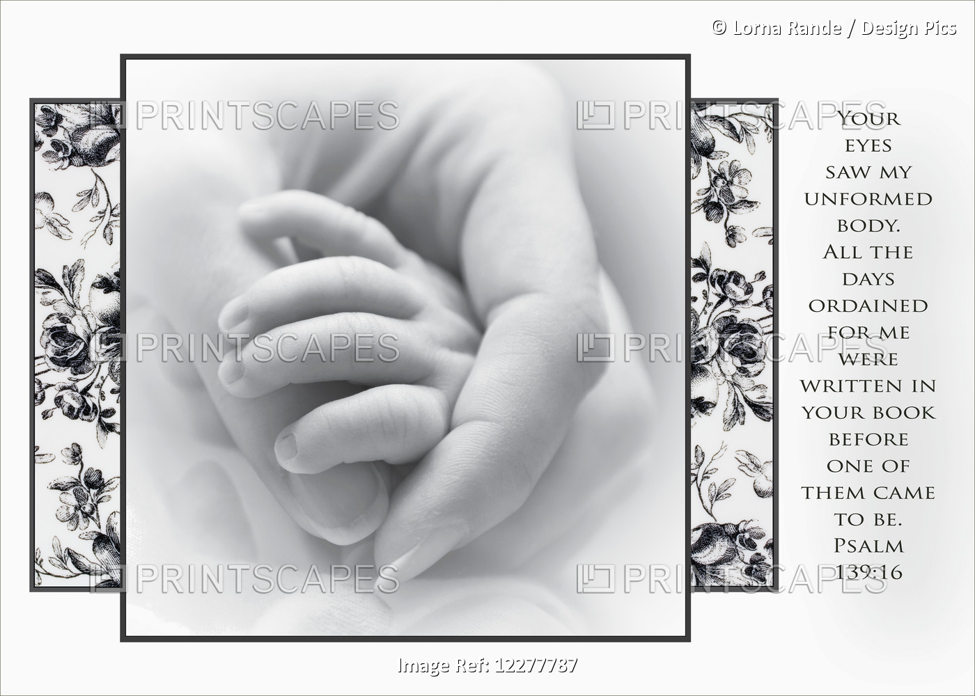 Artwork With Bible Scripture And An Image Of A Mother Holding Her Newborn's ...