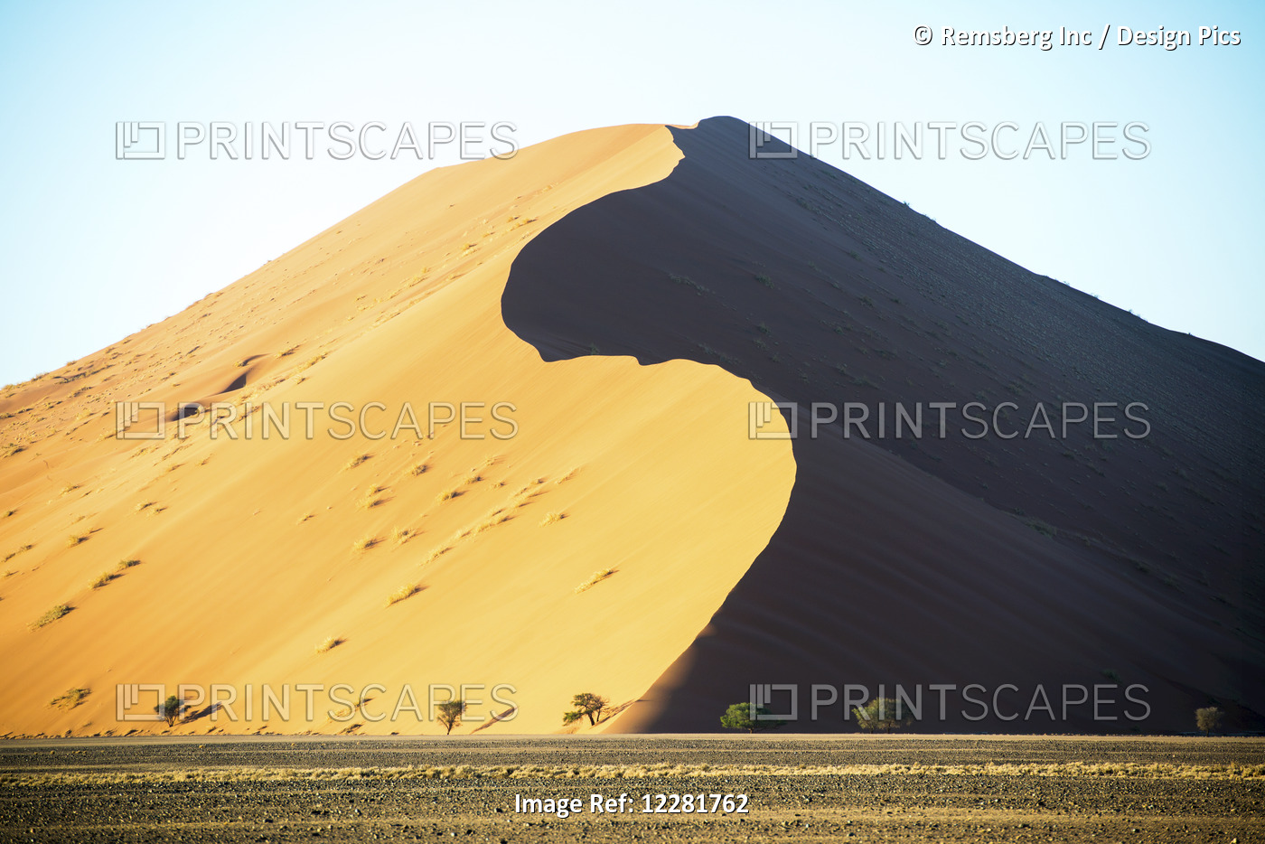 Large Desert Sand Dunes; Sossusvlei, Namibia