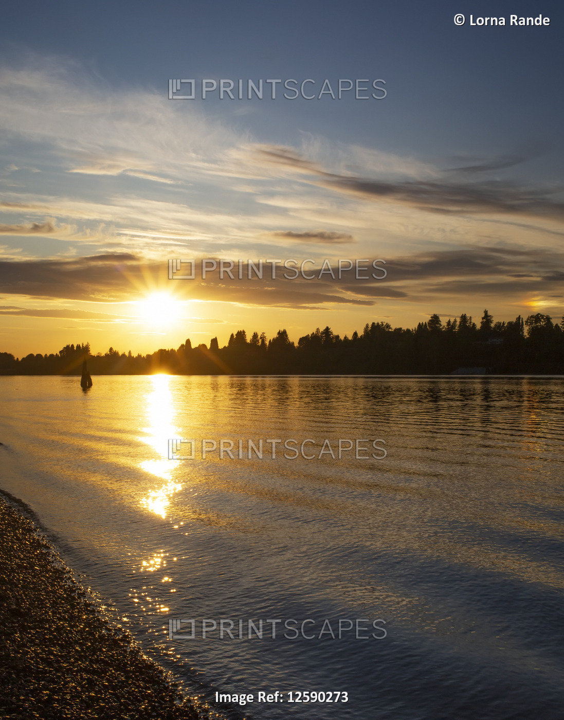 Sunset at Derby Reach; Langley, British Columbia, Canada